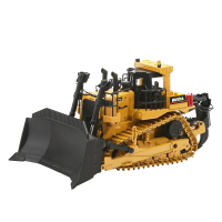 汇纳合金工程车挖掘机模型儿童仿真合金挖土机模型6-9岁男孩玩具 1:50重型推土机模型