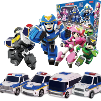 庄臣正义救援队警车玩具联盟变身变形机器人男孩玩具车 [正义救援队]大礼盒套装ZC8605