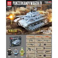 全冠积木坦克履带式装甲车大型兼容乐高军事系列力男孩子拼装玩具 四号中型坦克716颗粒