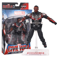 玩具正版漫威复仇者联盟4蜘蛛侠钢铁侠MK85小辣椒手办美国队长模型玩具人偶 猎鹰