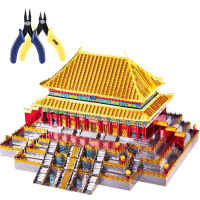 拼酷故宫紫禁城金属拼装模型3d立体拼图diy手工创意减压拼插玩具 太和殿+初级工具