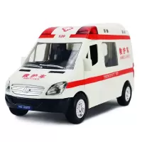 力利工程车校巴 坦克货柜车 救护车警车儿童玩具车模型 男孩宝宝3-6周岁组合套装 救护车