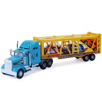 力利工程车校巴 坦克货柜车 救护车警车儿童玩具车模型 男孩宝宝3-6周岁组合套装 美式较运车