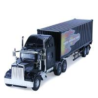 力利工程车校巴 坦克货柜车 救护车警车儿童玩具车模型 男孩宝宝3-6周岁组合套装 美式货柜车