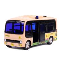 力利工程车校巴 坦克货柜车 救护车警车儿童玩具车模型 男孩宝宝3-6周岁组合套装 幼儿园接送车