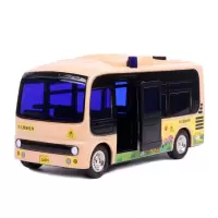 力利工程车校巴 坦克货柜车 救护车警车儿童玩具车模型 男孩宝宝3-6周岁组合套装 幼儿园接送车