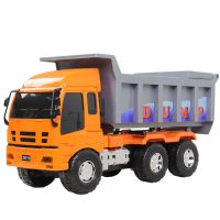 儿童玩具惯性车推拉车 汽车模型挖掘机 翻斗车叉车 警车男孩玩具工程车 大号惯性翻斗车