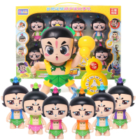 葫芦娃玩具全套公仔人偶金钢葫芦娃七兄弟变形蛋玩具蛇精蝎子精变形玩具男孩 葫芦娃早教遥控公仔故事机【赠贴画】