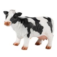 仿真动物玩具模型套装软胶发声野生动物园老虎狮子熊猫马男孩女孩儿童早教认知玩具摆件 发声奶牛28cm