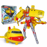 儿童奥特曼玩具变形怪兽人偶模型套装欧布迪迦罗布赛罗男孩玩具赛文泰罗宇宙超人艾斯男孩 变形战舰-宇宙超人ZC9401