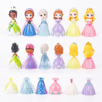 冰雪公主娃娃玩具冰雪奇缘人偶公仔摆件女孩生日换装玩偶玩具 换装娃娃2代-大号6只装