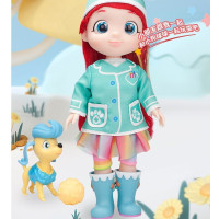 动画片会说话唱歌智能娃娃女孩玩具洋娃娃彩虹宝宝行李箱过家家玩具套装 兽医款露露