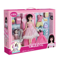 安丽莉娃娃玩具套装洋娃娃女孩儿童过家家玩具公主娃娃大礼盒换装衣服生日 66013乐趣手推车