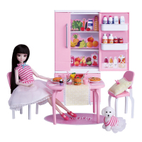 安丽莉娃娃玩具套装洋娃娃女孩儿童过家家玩具公主娃娃大礼盒换装衣服生日 66028美味餐厅