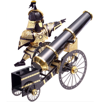 拼酷3D金属立体拼图 海盗船合金拼装拼插DIY手工礼品摆设 军事模型仿真 汽车玩具 笔架炮兵车(送拼装工具)