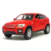 汽车模型仿真金属奥迪Q7 合金车模型玩具 带声光回力 车模X6迷你A7猛禽皮卡 X6黑色款