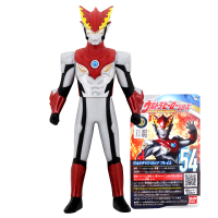万代BANDAI奥特曼玩具艾克斯欧布赛罗贝利亚戴拿高斯银河维克特利迪迦罗索布鲁软胶人偶怪兽对 23662-罗索-烈火形态