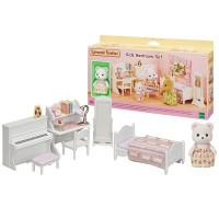 森贝儿家族 女孩过家家玩具 森林动物家族玩偶模型 温馨卧室套5377