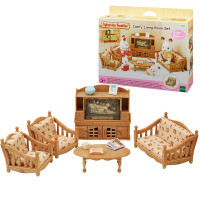 森贝儿家族 女孩过家家玩具 森林动物家族玩偶模型 舒适客厅套5339