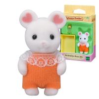 【动漫城】森贝儿家族 森贝尔森林动物家族 女孩过家家 情景玩具 公仔家族系列 棉花糖鼠宝宝5336