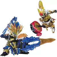 万代BANDAI 三国创杰传 套装高达拼装模型 Q版SD BB战士敢达玩具 孙策+大乔
