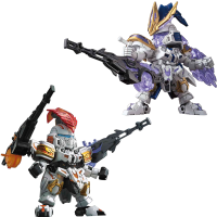 万代BANDAI 三国创杰传 套装高达拼装模型 Q版SD BB战士敢达玩具 夏侯渊+夏侯惇