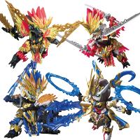 万代BANDAI 三国创杰传 套装高达拼装模型 Q版SD BB战士敢达玩具 孙坚+孙权+孙策+孙尚香