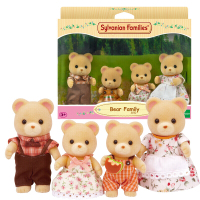 [动漫城]森贝儿家族 森贝尔森林动物家族 女孩过家家 情景玩具 公仔家族系列 蜜熊家族5059