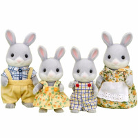 [动漫城]森贝儿家族 森贝尔森林动物家族 女孩过家家 情景玩具 公仔家族系列 棉尾兔家族4030