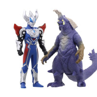 万代 超决战对装奥特曼 决战怪兽 奥特曼与怪兽 赛罗捷德迪迦奥特曼 06捷德豪勇形态vs凯鲁比姆