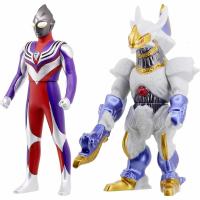 万代 超决战对装奥特曼 决战怪兽 奥特曼与怪兽 赛罗捷德迪迦奥特曼 13迪迦爆发型VS加拉特隆MK2