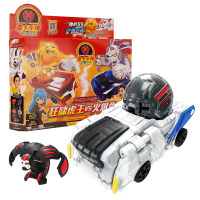 买奇酷 神奇的朋友盟卡车神之灵兽纪元儿童对战爆丸变形球小男女孩玩具雷焰龙激斗套装 黑金大圣激斗套装