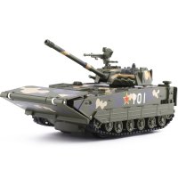 嘉业合金坦克模型军事两栖突击车男孩玩具车战车儿童仿真装甲车 绿色无包装