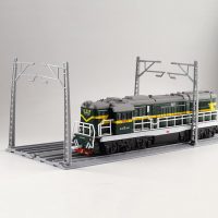 仿真1:87火车模型合金玩具火车声光儿童玩具车蒸汽机车东风火车 绿色仅车头+轨道