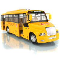彩珀成真美国大校车巴士可开合金回力汽车模型儿童校巴模型玩具 [大校车]无彩盒气泡膜保护好