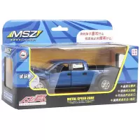 彩珀1:32合金汽车模型福特皮卡F-150猛禽仿真车声光回力玩具 蓝色盒装