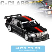 JK模型1:32本田奥德赛丰田汉兰达6处开金属仿真小汽车模型玩具 奔驰AMG黑色