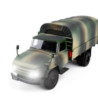 军事模型解放卡车合金车模声光金属吉普车勇士儿童玩具成人摆设 解放卡车CA141迷彩版