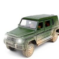军事模型解放卡车合金车模声光金属吉普车勇士儿童玩具成人摆设 奔驰G650野外版