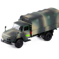 1:36老解放CA141卡车工程车金属汽车模型合金车模收藏摆设 绿色迷彩款