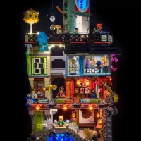 HiBrick灯饰 幻影忍者城市 适用乐高70620大电影系列积木LED灯光 请注意:仅售灯饰,不含积木