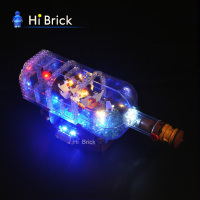 HiBrick灯饰 瓶中船 适用乐高21313 IDEAS积木 LED灯光灯具配灯 瓶中船灯饰[豪华版]仅售灯饰