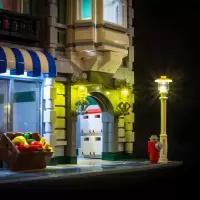 HiBrick灯饰 适用乐高10185绿色杂货铺积木 街景LED灯光灯具配灯 请注意:仅售灯饰不含积木
