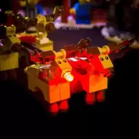 HiBrick灯饰 适用乐高10245圣诞老人工作室 LED街景积木灯光灯具 请注意:仅售灯饰,不含积木
