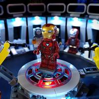 HiBrick灯饰 钢铁侠机甲陈列室 适用乐高76125积木灯饰 LED灯光 请注意:仅售灯饰不含积木