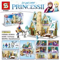 S牌6580积木女孩子公主梦系列拼装冰雪城堡儿童1430 艾莎宫殿6580