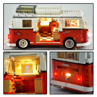 国产野马房车T1迷你甲壳虫汽车积木拼装岑岑玩具店菲亚忒500 T1+灯