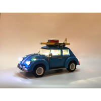国产野马房车T1迷你甲壳虫汽车积木拼装岑岑玩具店菲亚忒500 甲壳虫+灯
