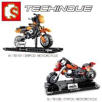 森宝701702科技系列雅马哈玩具店摩托车积木杜卡迪KTM小颗粒 701100+701101