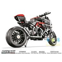 森宝701702科技系列雅马哈玩具店摩托车积木杜卡迪KTM小颗粒 701703